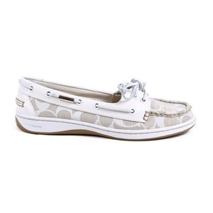COACH BOATSHOES WHITE "RICHELLE'